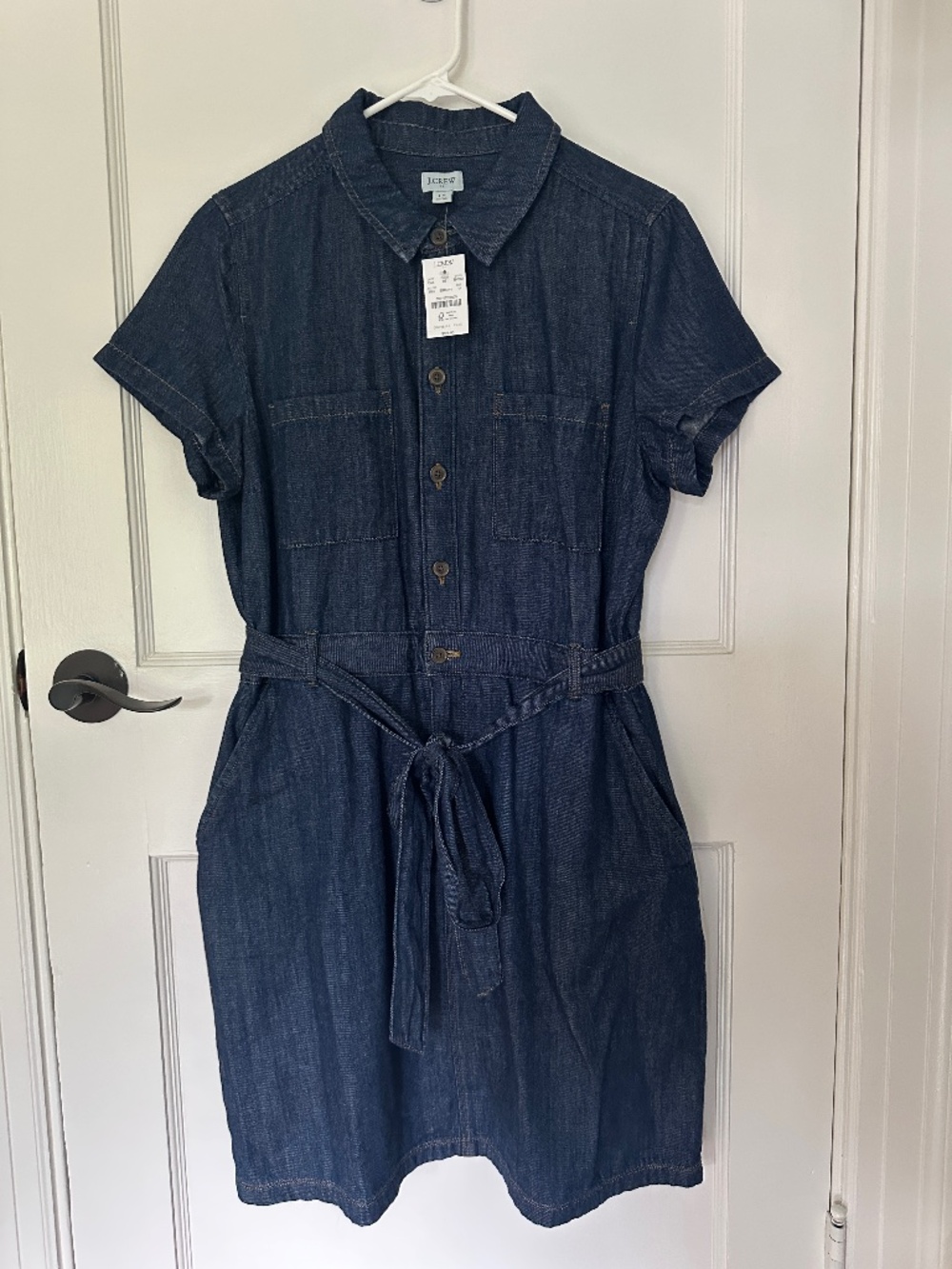 J. Crew short sleeved denim shirtdress